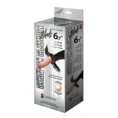 Пояс-трусики с насадкой Glamour - 17 см. - LOVETOY (А-Полимер) - купить с доставкой в Новошахтинске