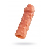 Телесная, покрытая пузырьками насадка на член - 16,5 см. - KOKOS - в Новошахтинске купить с доставкой