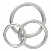 Набор из 3 эрекционных колец под металл Metallic Silicone Cock Ring Set - Orion - в Новошахтинске купить с доставкой