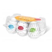Набор из 6 мастурбаторов Tenga EGG Easy Beat с различным рельефом - Tenga - в Новошахтинске купить с доставкой