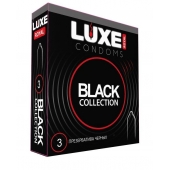 Черные презервативы LUXE Royal Black Collection - 3 шт. - Luxe - купить с доставкой в Новошахтинске