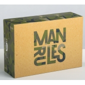Складная коробка Man rules - 16 х 23 см. - Сима-Ленд - купить с доставкой в Новошахтинске