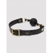 Черный кляп-шар Bound to You Faux Leather Ball Gag - Fifty Shades of Grey - купить с доставкой в Новошахтинске
