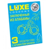 Презервативы  Заключенный из Алабамы  с ароматом банана - 3 шт. - Luxe - купить с доставкой в Новошахтинске