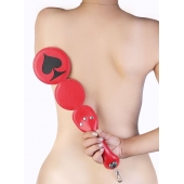Шлёпалка  Пики  с анальным плагом - LOVETOY (А-Полимер) - купить с доставкой в Новошахтинске