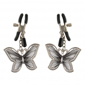 Зажимы на соски с бабочками Butterfly Nipple Clamps - Pipedream - купить с доставкой в Новошахтинске