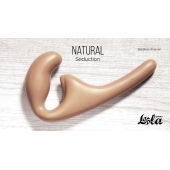 Бежевый безремневой страпон Seduction - 20,5 см. - Lola Games - купить с доставкой в Новошахтинске