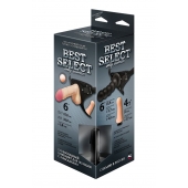 Черный пояс для женщин BEST SELECT с 3 насадками - LOVETOY (А-Полимер) - купить с доставкой в Новошахтинске