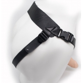 Пустотелый реалистичный фаллопротез на ремешках с заклепками - 15,5 см. - LOVETOY (А-Полимер) - купить с доставкой в Новошахтинске