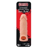 Телесная насадка EXTENDER WITH BALL STRAP 5.5 - 14 см. - Dream Toys - в Новошахтинске купить с доставкой