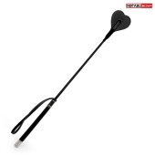 Черный стек с наконечником-сердечком - 54 см. - Notabu - купить с доставкой в Новошахтинске