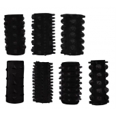 Набор из 7 черных насадок PENIS SLEEVES SET - Dream Toys - в Новошахтинске купить с доставкой