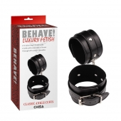 Черные оковы Classic Ankle Cuffs - Chisa - купить с доставкой в Новошахтинске