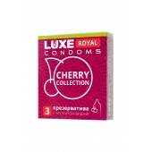 Презервативы с ароматом вишни LUXE Royal Cherry Collection - 3 шт. - Luxe - купить с доставкой в Новошахтинске