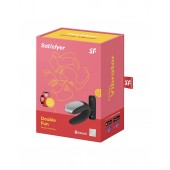 Чёрный вибромассажёр для пар Satisfyer Double Fun - Satisfyer