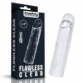 Прозрачная насадка-удлинитель Flawless Clear Penis Sleeve Add 1 - 15,5 см. - Lovetoy - в Новошахтинске купить с доставкой