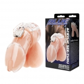 Прозрачная клетка целомудрия Acrylic See-thru Chastity Cage - BlueLine - купить с доставкой в Новошахтинске