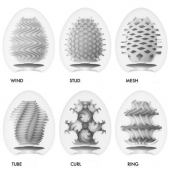 Набор из 6 мастурбаторов Tenga EGG IV с различным рельефом - Tenga - в Новошахтинске купить с доставкой