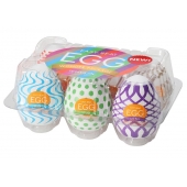 Набор из 6 мастурбаторов Tenga EGG IV с различным рельефом - Tenga - в Новошахтинске купить с доставкой