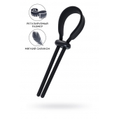 Черное эрекционное лассо на пенис Keb - A-toys - в Новошахтинске купить с доставкой