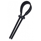 Черное эрекционное лассо на пенис Keb - A-toys - в Новошахтинске купить с доставкой