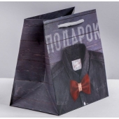 Ламинированный квадратный пакет «Мужской стиль» - 14 х 14 х 9 см. - Сима-Ленд - купить с доставкой в Новошахтинске