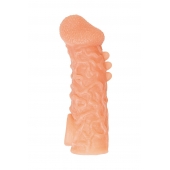 Телесная закрытая насадка с шершавой головкой Cock Sleeve Size M - 15,6 см. - KOKOS - в Новошахтинске купить с доставкой