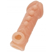Телесная закрытая насадка с шишечками Cock Sleeve Size S - 13,8 см. - KOKOS - в Новошахтинске купить с доставкой
