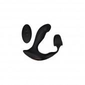 Черный вибромассажер простаты с эрекционным кольцом Strapped   Tapped - Zero Tolerance - в Новошахтинске купить с доставкой