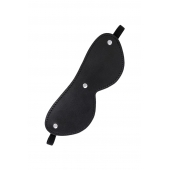 Черная кожаная маска Anonymo с мягким подкладом - ToyFa - купить с доставкой в Новошахтинске