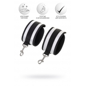 Серебристо-черные наручники Anonymo - ToyFa - купить с доставкой в Новошахтинске