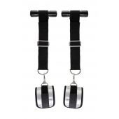 Черно-серебристые фиксаторы для рук на дверь Anonymo - ToyFa - купить с доставкой в Новошахтинске