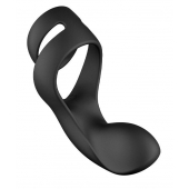 Черное эрекционное кольцо Benedict для стимуляции промежности - Svakom - в Новошахтинске купить с доставкой