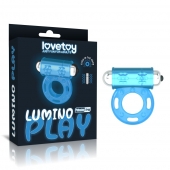 Голубое, светящееся в темноте эрекционное виброкольцо Lumino Play Vibrating Penis Ring - Lovetoy - в Новошахтинске купить с доставкой
