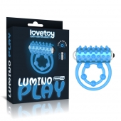Голубое, светящееся в темноте виброкольцо Lumino Play Vibrating Penis Ring - Lovetoy - в Новошахтинске купить с доставкой