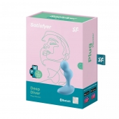 Голубой анальный вибростимулятор Deep Driver - 11,2 см. - Satisfyer - в Новошахтинске купить с доставкой