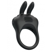Черное эрекционное кольцо с вибрацией Davion - Baile - в Новошахтинске купить с доставкой