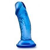 Синий анальный фаллоимитатор Sweet N Small 4 Inch Dildo with Suction Cup - 11,4 см. - Blush Novelties