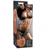 Мастурбатор-вагина цвета карамели Julieta с вибрацией - Blush Novelties - в Новошахтинске купить с доставкой