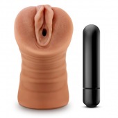 Мастурбатор-вагина цвета карамели Julieta с вибрацией - Blush Novelties - в Новошахтинске купить с доставкой