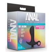 Черный анальный вибратор Silicone Vibrating Prostate Massager 01 - 10,8 см. - Blush Novelties - в Новошахтинске купить с доставкой
