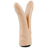 Телесная сплит-насадка харнесс - 16,5 см. - LOVETOY (А-Полимер) - купить с доставкой в Новошахтинске