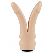 Телесная сплит-насадка харнесс - 16,5 см. - LOVETOY (А-Полимер) - купить с доставкой в Новошахтинске