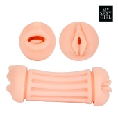 Двусторонний мастурбатор - ротик и вагина - Bior toys - в Новошахтинске купить с доставкой