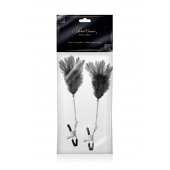 Зажимы для сосков с черными перьями Sweet Caress Feather Nipple Clumps - Sweet Caress - купить с доставкой в Новошахтинске
