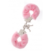 Металлические наручники с розовой меховой опушкой METAL HANDCUFF WITH PLUSH PINK - Dream Toys - купить с доставкой в Новошахтинске