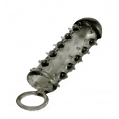 Дымчатая стимулирующая насадка с закрытой головкой SAMURAI PENIS SLEEVE BLACK - 14,5 см. - NMC - в Новошахтинске купить с доставкой