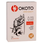 Тонкие презервативы OKOTO Thin Extra Soft - 3 шт. - Sitabella - купить с доставкой в Новошахтинске