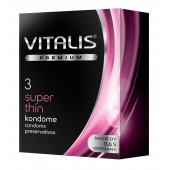 Ультратонкие презервативы VITALIS PREMIUM super thin - 3 шт. - Vitalis - купить с доставкой в Новошахтинске