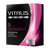 Презервативы с пупырышками и кольцами VITALIS PREMIUM sensation - 3 шт. - Vitalis - купить с доставкой в Новошахтинске